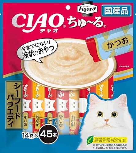 Figaro(フィガロ) CIAOちゅ~る シーフードバラエティ 14g×45本 猫用おやつ