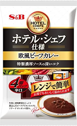 レトルト エスビー食品 ホテル・シェフ仕様 欧風ビーフカレー4個パック 辛口 680g