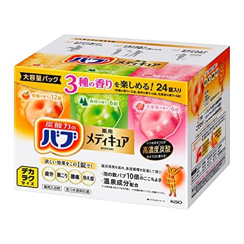 【Amazon.co.jp限定】デカラクサイズ バブ メディキュア 24錠入 高濃度炭酸入浴剤 温泉成分配合 [医薬部外品]
