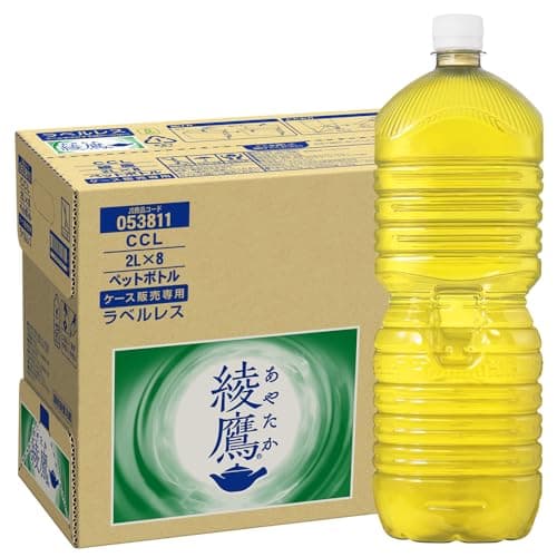 [Amazon限定ブランド] 緑茶 CCL 綾鷹ラベルレス2LPET×8本