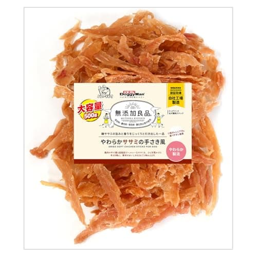 ドギーマン 無添加良品 やわらかササミの手さき風 犬用おやつ 500g(250g×2)