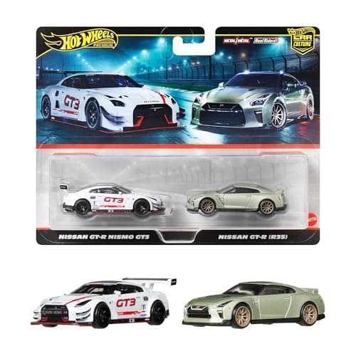 ホットウィール(Hot Wheels) プレミアム 2パック 日産 GT-R ニスモ GT3 / 日産 GT-R (R35) 乗り物おもちゃ ミニカー 3歳から マルチ JBL05