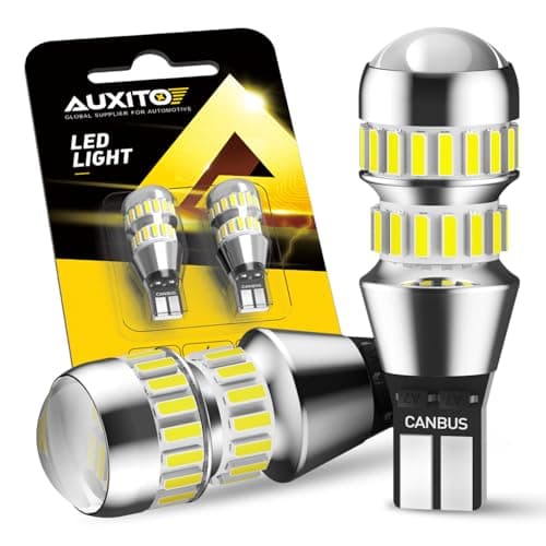 AUXITO T16 LED バックランプ 爆光 4倍明るさUP バックランプT16バックライトT16 / T15 4014 LED 42連 24ヶ月保証 12V 無極性 ホワイト 後退灯 50000時間以上寿命 バックアップライト (2個セット)
