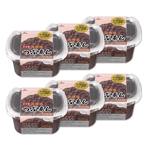 井村屋 北海道つぶあん 500ｇ×6個【スプレッド】【アレンジ】【製菓材料】【北海道産】【小豆】【ぜんざい】【おしるこ】