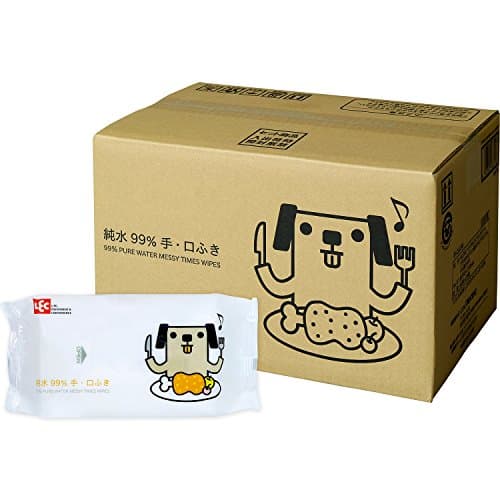 レック(ポチデザイン) 純水99% ウエットシート 手・口ふき 「ポチ」 60枚入×20個 (1200枚) 【Amazon.co.jp限定】