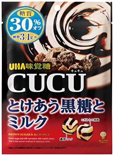 味覚糖 CUCUとけあう黒糖とミルク 80g×6袋