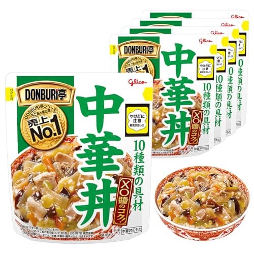 DONBURI亭 中華丼 230g×5個 江崎グリコ 【袋ごとレンジでOK】(常温保存/レンジで温め簡単/どんぶりのもと/レトルト)
