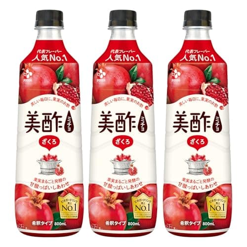 美酢 (ミチョ) 希釈タイプ ざくろ味 800ml 3本セット お酢ドリンク 飲むお酢 みちょ