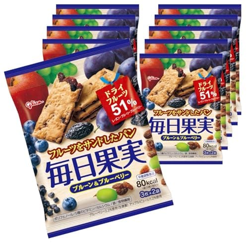 毎日果実 プルーン&ブルーベリー 6枚×10個 江崎グリコ 栄養調整食品 glico