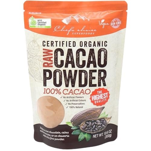 シェフズチョイス オーガニック ローカカオパウダー 有機 ココアパウダー Organic Raw Cacao Powder(1 : 300g×1袋)