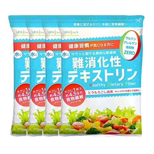 LOHAStyle(ロハスタイル) 難消化性デキストリン 顆粒 2kg (500g×4袋) 水溶性食物繊維 サラッと溶ける フランス産 無添加 とうもろこし由来