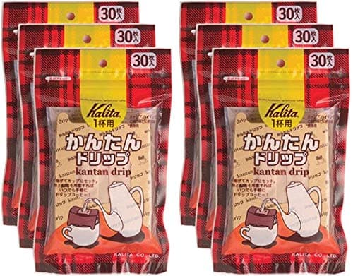 カリタ Kalita うまみを引き出す コーヒー ペーパー フィルター ドリッパー かんたんドリップ 一杯用 30枚入り×6個セット ブラウン #08029 おしゃれ キャンプ アウトドア 喫茶店 アンティーク 結婚 祝い プレゼント 誕生日 女性 男性 還暦 退職 記念日 ギフト 贈り物 還暦 敬老
