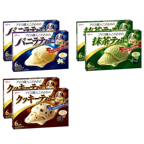[冷凍] ティエシリーズ 詰め合わせ 3種×各2箱 江崎グリコ アイス マルチ ファミリー