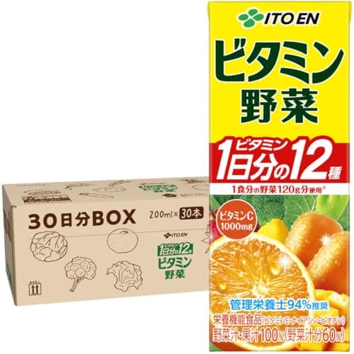 【Amazon.co.jp限定】伊藤園 ビタミン野菜 30日分BOX (紙パック) 200ml×30本