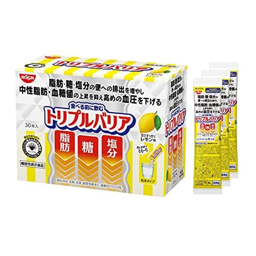 【Amazon.co.jp 限定】日清食品 トリプルバリア [ 機能性表示食品 ] レモン味33本 脂肪 糖 塩分対策に