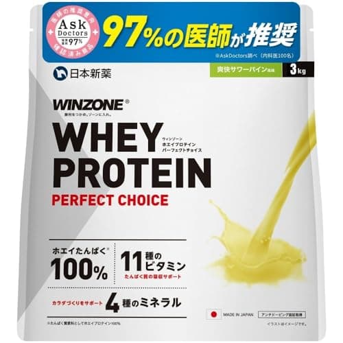 WINZONE (ウィンゾーン) プロテイン 爽快サワーパイン 3kg ビタミン11種 ミネラル4種 WPC 国内製造 日本新薬