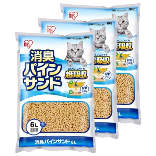 アイリスオーヤマ 楽ちん猫トイレ 消臭・抗菌 パインサンド RCT-35 3個セット