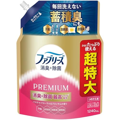 ファブリーズ 消臭スプレー 消臭＋除菌 PREMIUM パステルフローラル＆ブロッサムの香り 詰め替え 1240mL