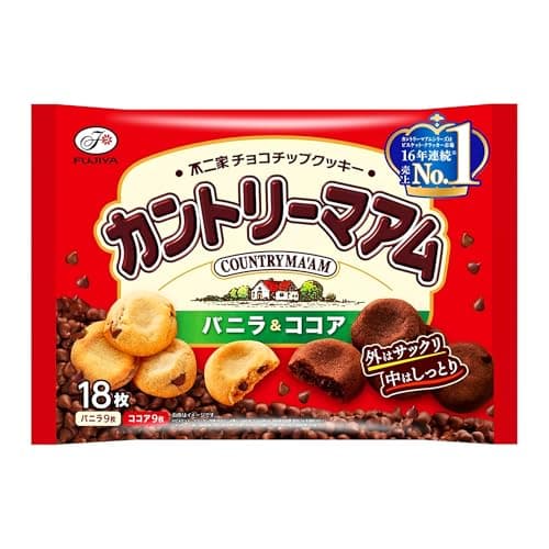 不二家 カントリーマアム バニラ＆ココア 18枚