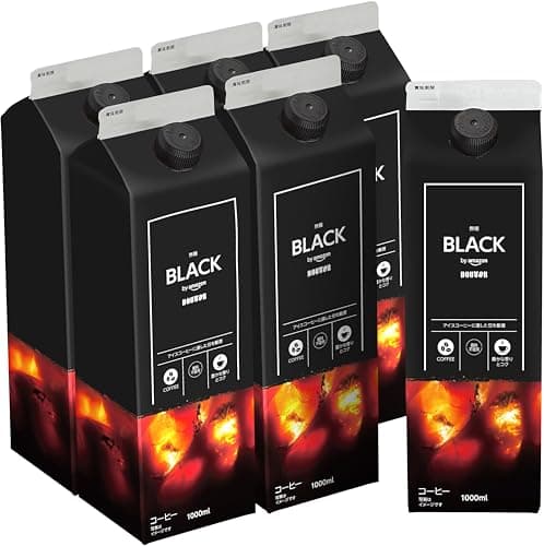 by Amazon ドトールコーヒー アイスコーヒー 紙パック ダークロースト 1L×6本(SOLIMO)