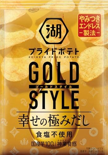 湖池屋 湖池屋プライドポテト GOLD STYLE 幸せの極みだし 食塩不使用 55g✕12袋