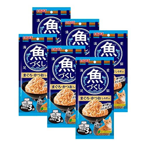 チャオ (CIAO) いなば 魚づくし まぐろ・かつお しらす入り 60g×3袋 6個セット