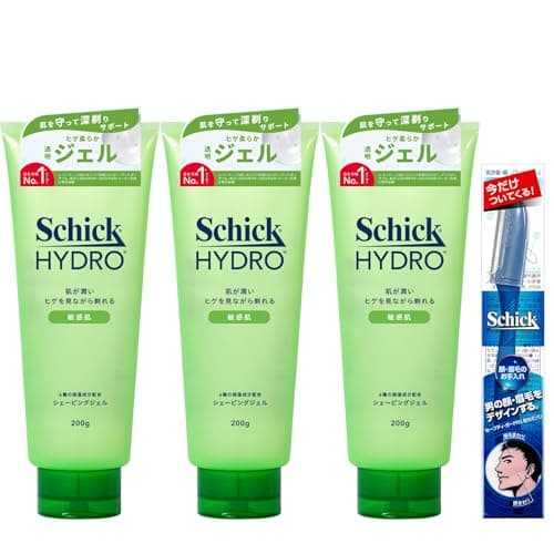 Schick(シック) ハイドロ 敏感肌 シェービングジェル 200g×3本 おまけ付き