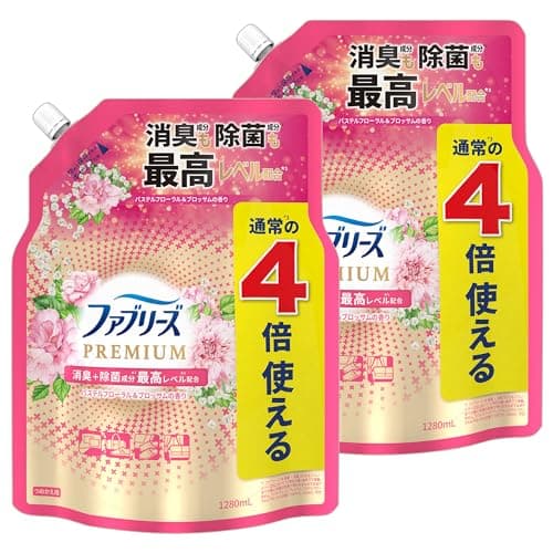 ファブリーズ 【まとめ買い】 消臭スプレー 布用 PREMIUM パステルフローラル&ブロッサム 詰め替え 4回分 1280mLｘ2袋