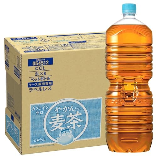 【Amazon.co.jp限定】CCL やかんの麦茶 from 爽健美茶 ラベルレス 2LPET×8本