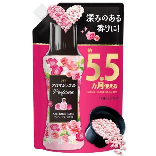 レノア アロマジュエル Perfume お洗濯の香り付けビーズ アンティークローズの香り 詰め替え 1810mL [大容量]