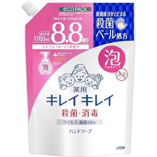 キレイキレイ [医薬部外品] 薬用 泡ハンドソープ シトラスフルーティの香り 詰め替え 大容量サイズ 1760ml 殺菌