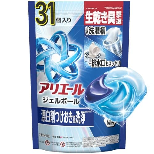アリエール ジェルボール【Amazon.co.jp限定】31個 漂白剤つけおき級洗浄 洗濯洗剤 詰め替え