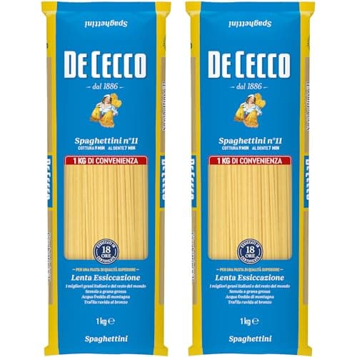 ディ・チェコ No.11 スパゲッティーニ 1.6mm 1㎏×2袋 ( 約10人前 ) パスタ 麺 アンデンテ 伝統製法 ブロンズダイス イタリア