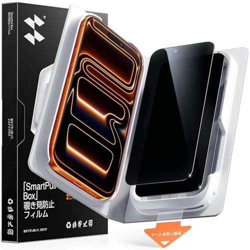 【覗き見防止・秒貼革命】SmartDevil iPhone17ProMax用ガラスフィルム 2枚セット