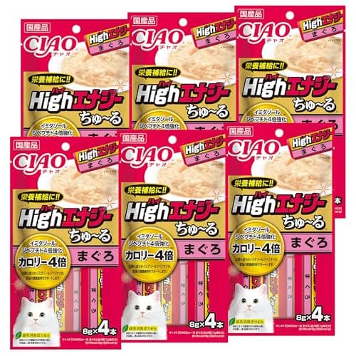 CIAO (チャオ) Highエナジーちゅ~る まぐろ 8g×4本 6個セット