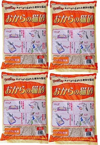 常陸化工 FineCat おからの猫砂 6L 4袋入 [ケース品]