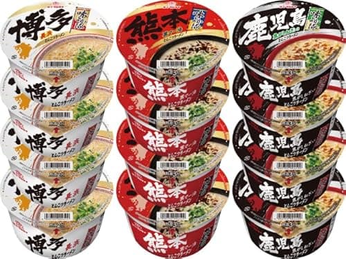 マルタイ 味よか隊 カップラーメン とんこつセット (博多・熊本・鹿児島 各4個、計12個)