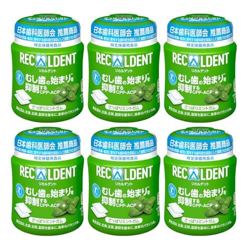モンデリ―ズ リカルデント さっぱりミントガムボトル 135.2g×6個