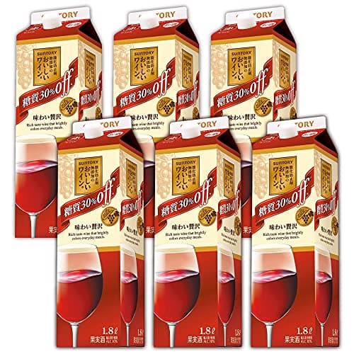 酸化防止剤無添加のおいしいワイン。糖質30%オフ 赤 [赤ワイン 日本 1800ml×6本]