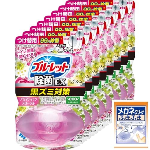 【Amazon.co.jp限定】 液体ブルーレットおくだけ除菌EXフレグランスつけ替用 アロマティックフローラル×8個(おまけ付き)