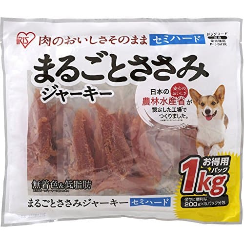 アイリスオーヤマ まるごとささみジャーキー セミハード 1kg P-IJ-SH1K