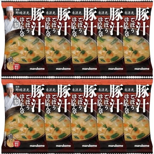 マルコメ 野﨑洋光監修 フリーズドライ顆粒みそ汁 豚汁 1食 ×10個 熱中症対策・栄養補給にも 味噌汁 即席味噌汁 インスタント