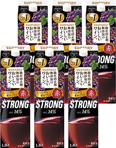 酸化防止剤無添加のおいしいワイン。 ストロング赤 [ 赤ワイン ミディアムボディ 日本 1800ml×6本 ]