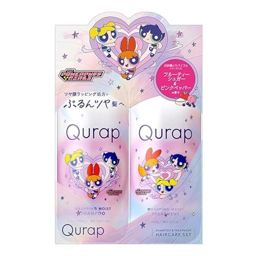 Qurap キュラップ シャンプー トリートメント セット ラッピングモイスト パワーパフガールズコラボ アミノ酸シャンプー