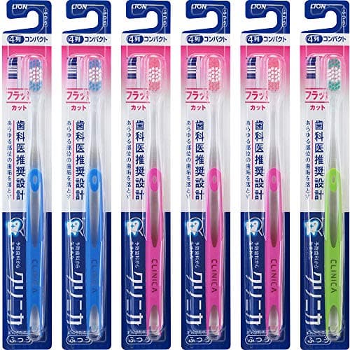 クリニカハブラシ フラットカット4列 ふつう セット 6本