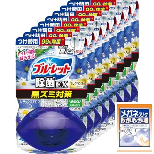 【Amazon.co.jp限定】 液体ブルーレットおくだけ除菌EXフレグランスつけ替用 リラックスアロマEXの香り×8個(おまけ付き)