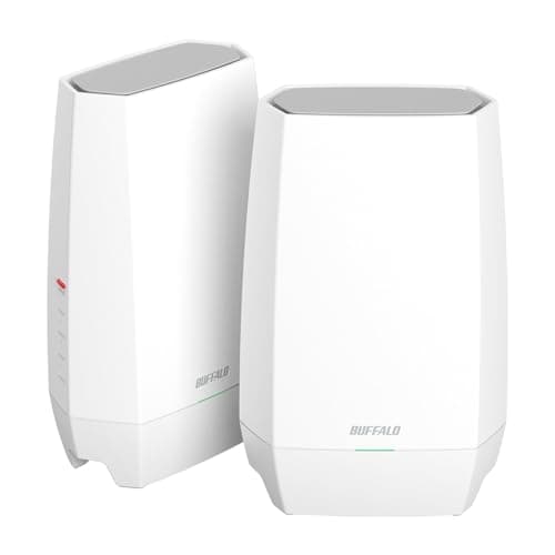 バッファロー Wi-Fi 6E メッシュルーター 2個セット 有線2.5Gbps トライバンド WNR-5400XE6P/2SN