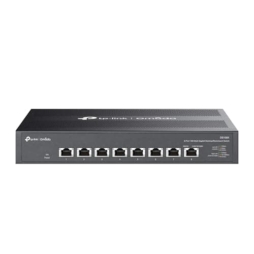 TP-Link LANハブ スイッチングハブ 8ポート 全ポート10G対応・マルチギガ対応 静音ファンレス ラックマウント/据え置き両対応 プラグ&プレイ 金属筺体 設定不要 Omada対応 メーカー保証5年 DS108X