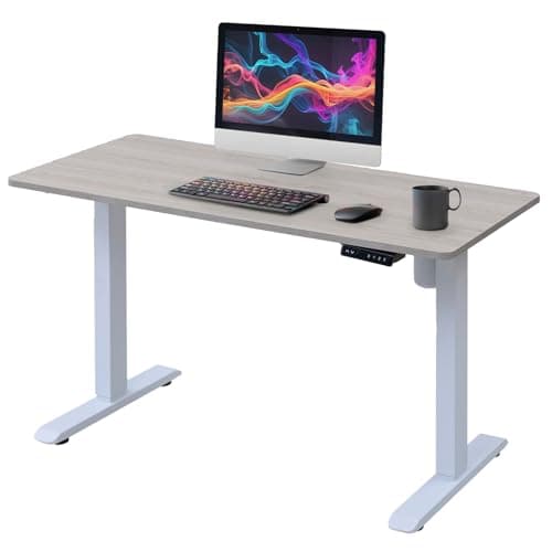 山善(YAMAZEN) 昇降デスク 電動 昇降式デスク 一枚板 スタンディングデスク 上下昇降 pc オフィスデスク テレワーク メモリー機能 衝突検知 USBコンセント付き 120×60×71-116cm 耐荷重60kg 組立品 ウォッシュドオーク/マットホワイト AED-1260 WO/MWH