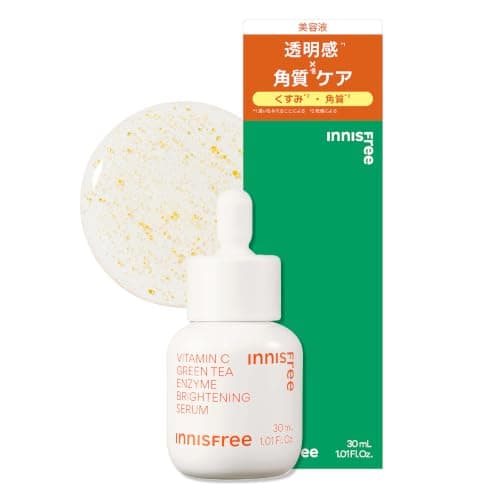 【イニスフリー】ビタCグリーンティーエンザイムブライトセラム 30ml【美容液】【正規品】ナイアシンアミド 美白ケア 透明感アップ くすみ 毛穴ケア ビタミンC 酵素成分 緑茶エキス配合 ブライトニング 潤い 化粧ノリアップ 敏感肌 ベタつかない 高濃度ビタミンC 水分チャージ なめらか肌 低刺激 ツヤ肌 キメ 水光肌 肌引き締め 韓国コスメ 人気